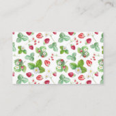 ベリー甘いちご赤ちゃんシャワーおむつラッフル エンクロージャーカード (裏面)