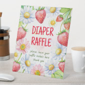ベリー甘いちご赤ちゃんシャワーおむつラッフル 台座サイン (インサイチュ)
