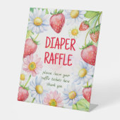 ベリー甘いちご赤ちゃんシャワーおむつラッフル 台座サイン (正面)