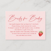 ベリー甘いちご赤ちゃんシャワーブックリクエスト エンクロージャーカード (正面)