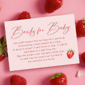 ベリー甘いちご赤ちゃんシャワーブックリクエスト エンクロージャーカード
