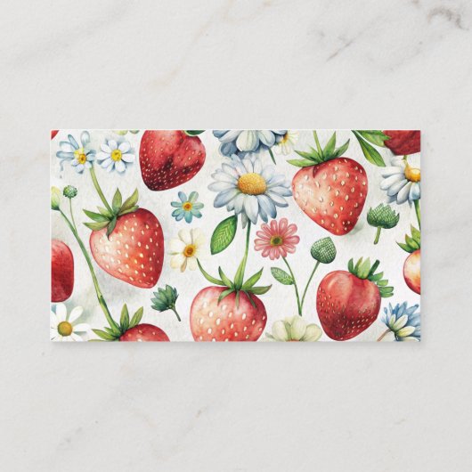 ベリー甘いちご赤ちゃんシャワーブックリクエスト エンクロージャーカード (裏面)