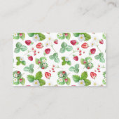 ベリー甘いちご赤ちゃんシャワーブックリクエスト エンクロージャーカード (裏面)