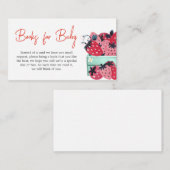 ベリー甘いちご赤ちゃんシャワーベビー エンクロージャーカード (正面/裏面)