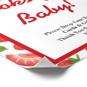 ベリー甘いちご赤ちゃんシャワーベビー ポスター (角)