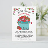 ベリー甘いちご赤ちゃんシャワーベビー 招待状 (スタンド正面)