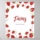 ベリー甘いパーソナル化可能な赤ちゃんシャワーのサイン ポスター (正面)