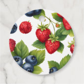 ベリー甘いブルーベリーイチゴのベビーシャワーの好意 フェイバータグ (裏面)