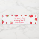 ベリー甘いベビーイチゴの赤ちゃんシャワー ペットボトルラベル (シングルラベル)