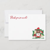 ベリー甘いベビー赤いちご熊ベビーシャワー サンキューカード (正面)