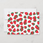 ベリー甘いベビー赤いちご熊ベビーシャワー サンキューカード (裏面)