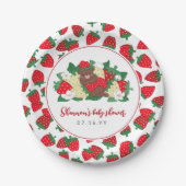 ベリー甘いベビー赤いちご赤ちゃんシャワー ペーパープレート (正面)