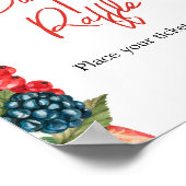 ベリー甘い夏の赤ちゃんシャワーおむつラッフル ポスター (角)