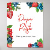 ベリー甘い夏の赤ちゃんシャワーおむつラッフル ポスター (正面)