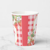 ベリー甘い水の色イチゴ1st誕生日 紙コップ (左)