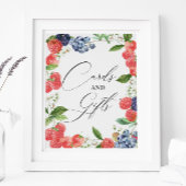 ベリー甘い水の色ベビーシャワーカードとギフト ポスター