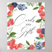 ベリー甘い水の色ベビーシャワーカードとギフト ポスター (正面)