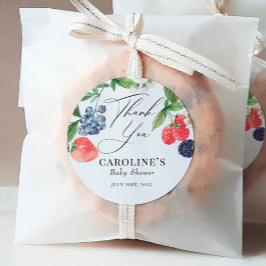 ベリー甘い水の色ベリーベビーシャワーのお気に入り ラウンドシール