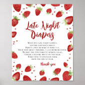 ベリー甘い深夜おむつメッセージテーブルサイン ポスター (正面)