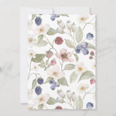 ベリー甘い男の赤ちゃんが途中ワイルドベリー 招待状 (裏面)