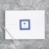 ベリー甘い男の赤ちゃんシャワーブルーベリー スクエアシール