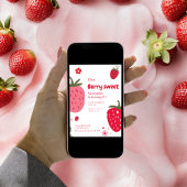 ベリー甘い誕生日とイチゴ 招待状