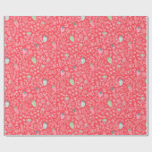 ベリー甘い赤いちご柄 ラッピングペーパー (フラット)