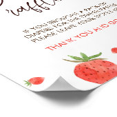 ベリー甘い赤ちゃんシャワーおむつラッフルサイン ポスター (角)