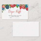 ベリー甘い赤ちゃんシャワーおむつラッフル エンクロージャーカード (正面/裏面)