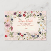 ベリー甘い赤ちゃんシャワーおむつラッフル エンクロージャーカード (正面)