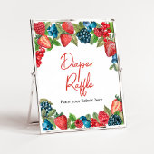 ベリー甘い赤ちゃんシャワーおむつラッフル ポスター