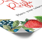 ベリー甘い赤ちゃんシャワーおむつラッフル ポスター (角)