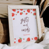 ベリー甘い赤ちゃんシャワーのギフトとカードサイン ポスター