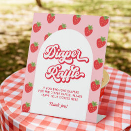 ベリー甘い赤ちゃんシャワーゲームおむつラッフル 台座サイン