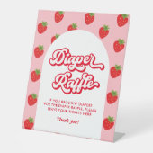 ベリー甘い赤ちゃんシャワーゲームおむつラッフル 台座サイン (正面)