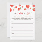 ベリー甘い赤ちゃんシャワーゲームカードシャワーゲーム 招待状 (正面)