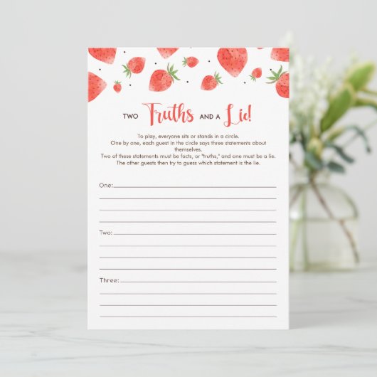 ベリー甘い赤ちゃんシャワーゲームカードシャワーゲーム 招待状 (スタンド正面)