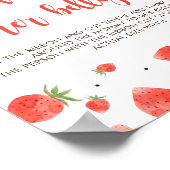 ベリー甘い赤ちゃんシャワーゲームサインどのように大きいお腹 ポスター (角)