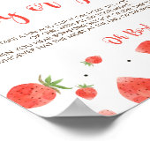 ベリー甘い赤ちゃんシャワーゲームサイン ポスター (角)