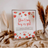 ベリー甘い赤ちゃんシャワーゲームサイン ポスター