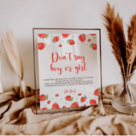 ベリー甘い赤ちゃんシャワーゲームサイン ポスター