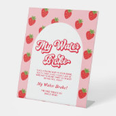 ベリー甘い赤ちゃんシャワーゲーム私の水が壊れた 台座サイン (正面)