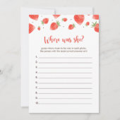 ベリー甘い赤ちゃんシャワーゲーム,どこで彼女のゲーム 招待状 (正面)