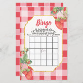 ベリー甘い赤ちゃんシャワービンゴカード紙シート (正面/裏面)