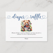 ベリー甘い赤ちゃんシャワーワイルドベリーおむつラッフル エンクロージャーカード (正面)