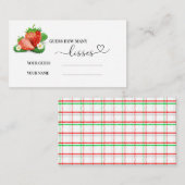 ベリー甘い赤ちゃんシャワー何人のキス エンクロージャーカード (正面/裏面)