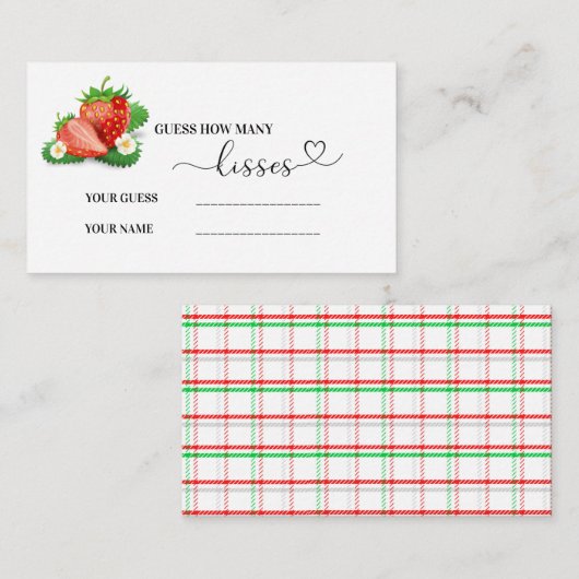 ベリー甘い赤ちゃんシャワー何人のキス エンクロージャーカード (正面/裏面)