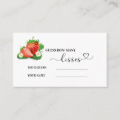 ベリー甘い赤ちゃんシャワー何人のキス エンクロージャーカード (正面)