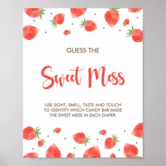 ベリー甘い赤ちゃんシャワー甘い混乱の兆候を推測 ポスター (正面)