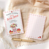 ベリー甘い農家市場かわいい赤ちゃんガールシャワー サンキューカード